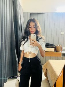 Cute Cropped Top & Wide Leg Pants