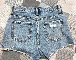 Distressed Denim Shorts
