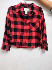 Forever 21 Red & Black Plaid Flannel