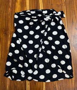 Polka dot wrap around skirt