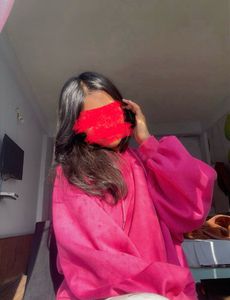 Cute Pink Oversized Hoodie