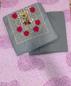 Semi stitched kurta and Unstiched bottom