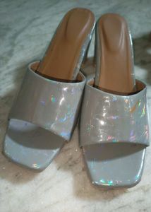 Mauve And Grey Heels