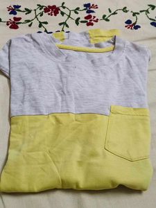 Color Block T-Shirt with Pocket