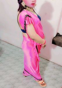 Stunning Pink reddy to wear saree
