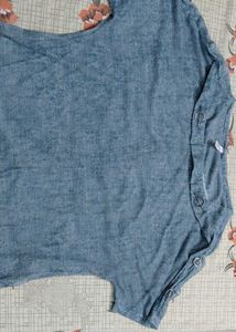 Green Textured Tunic Top