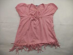 Pink Fringed Top