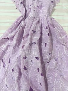 Purple butterfly detail dress