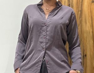 Chic soft flowy material Button-Up Shirt