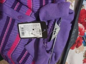 Striped Collared Cardigan Top