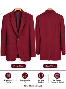 Men's Burgundy Blazer