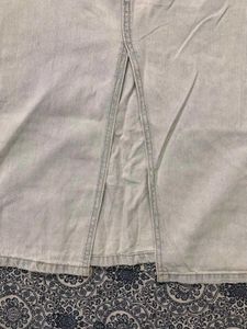 Light Wash Denim Maxi Skirt