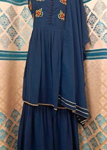 NEW Peacock Blue Sharara Set  Size 42"