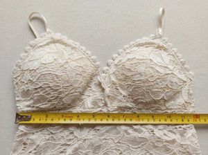 Cream Lace Peplum Camisole Top