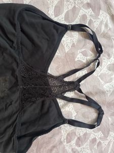 Black Lace Back bralette