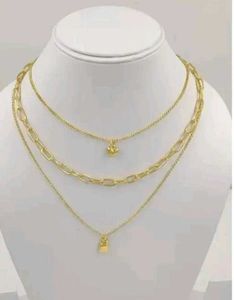 Chic Layered Gold Tone Necklace