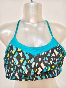 Trendy Geometric Print Sports Bra