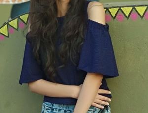 Poco Half Cape Style Blue Top