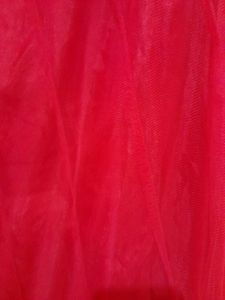 Red Ethnic Skirt With Golden Border