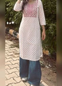 White casual kurta for women