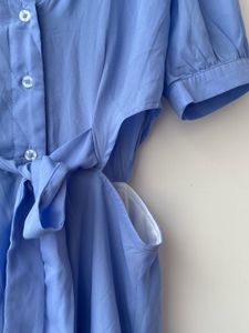 Blue Cutout Midi Dress
