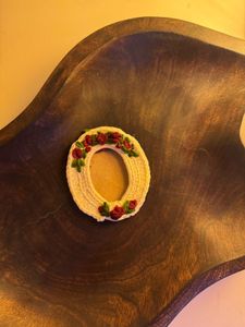Handmade Crochet Rose mini photo frame