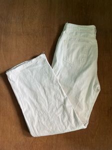 white Colored Straight Leg Pants