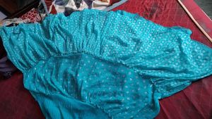 Beautiful Teal Kurta Set with Dupatta for girls