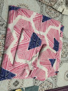 Vibrant Pink &amp; Blue Double bed sheet
