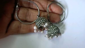 Oxidized Jhumka Earrings