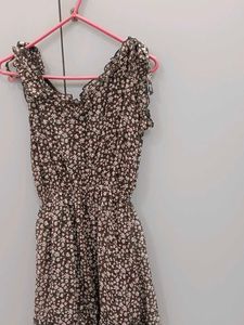 Floral Print Ruffle Dress