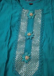 Elegant Teal Kurta Set with Dupatta