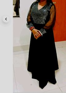 Sparkling Black Ethnic Gown
