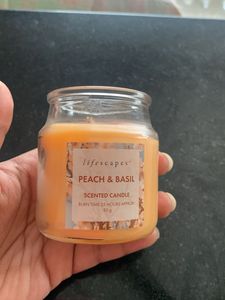 Lifescapes Peach &amp; Basil Scented Candle