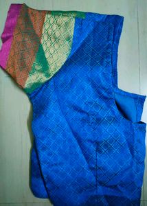 Vibrant Blue Silk Blouse