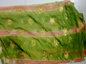 vintage Y2K Green Kurta with Salwar and Dupatta