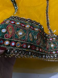 Embellished Yellow saree