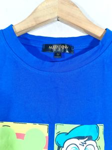 Branded Blue Colour Printed Tshirt (Women's)