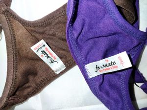 Harness Bralette Set - Purple &amp; Brown
