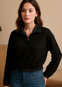 Black Polka Dot Top