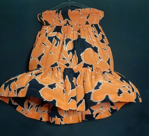 Orange Viscose Skirt