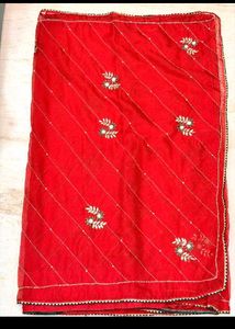 Jimmy Choo Embellished Red Saree