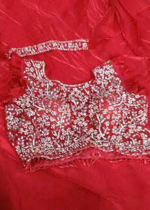 mehroon Embroidered Lehenga Choli
