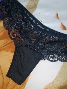 Women Black Net Thong