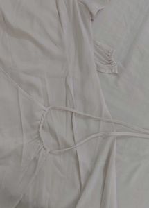White Satin Wrap Dress