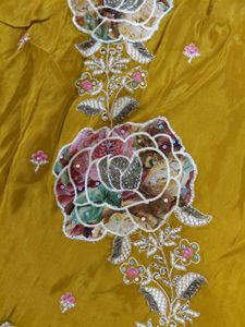 mustard heavy suit for bride