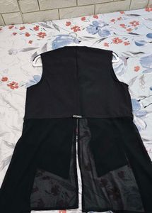 Sleeveless Black Vest