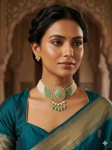 Elegant Kundan and Pearl Necklace Set