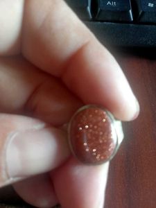 lucky stone a Sparkling Goldstone Statement Ring