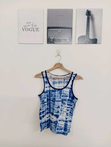Blue Tie-Dye Tank Top